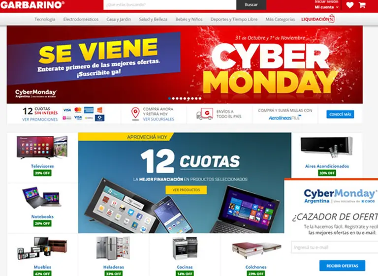 Garbarino se suma al Cyber Monday con descuentos de hasta el 50%