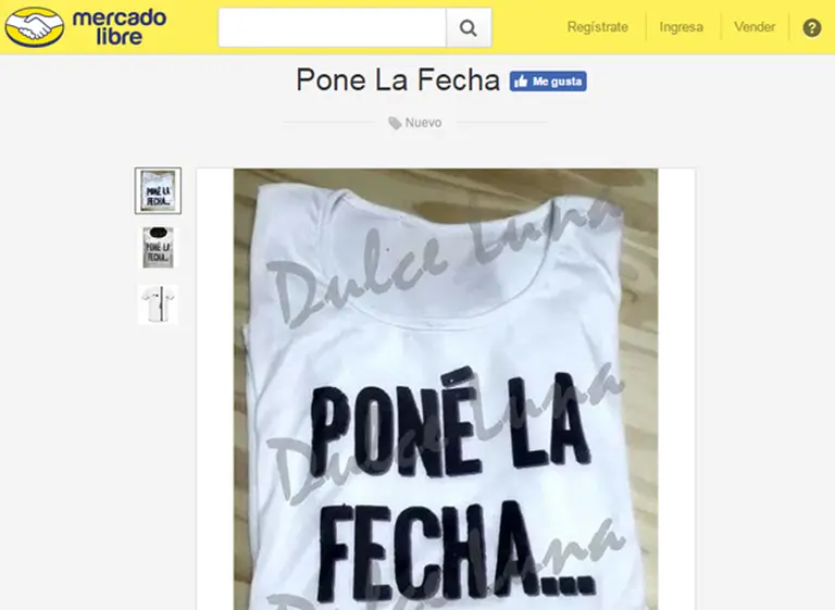 La remera con la leyenda "Poné la fecha" ya está a la venta: ¿cuánto cuesta?