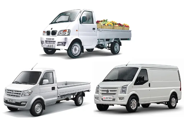 La china DFSK presentó sus mini vehí­culos comerciales para todos los gustos: van, truck y pick up