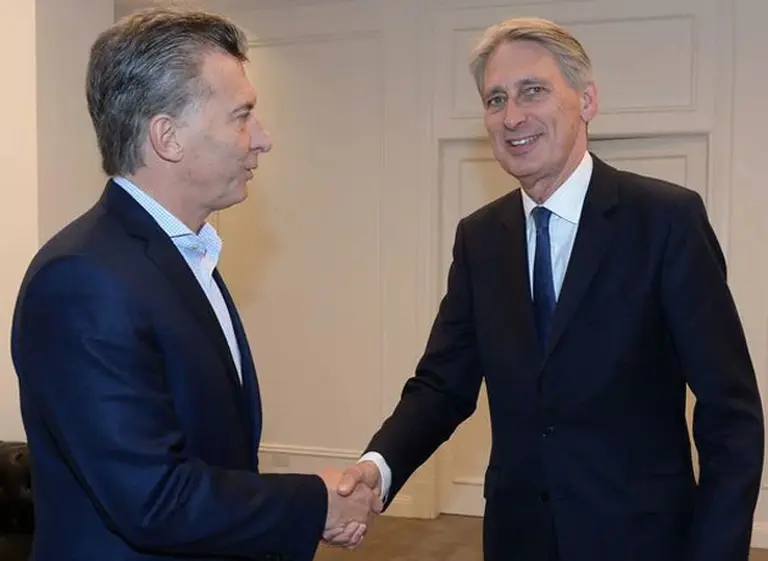 Macri recibió a ministro británico para profundizar el ví­nculo comercial