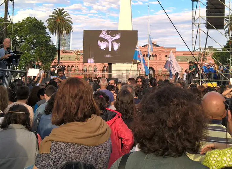 Maldonado: manifestación en Plaza de Mayo por "verdad" y "justicia"