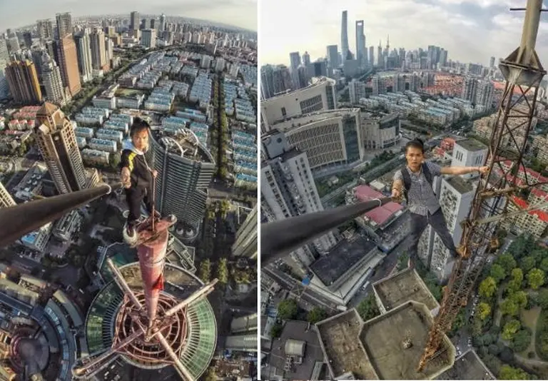 Temerario escalador chino grabó su propia muerte: ¿de quién es la culpa?