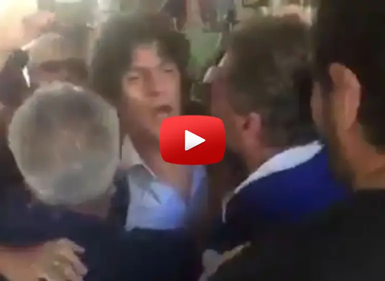 Video: Losteau fue agredido en la calle por empleados del Banco Provincia