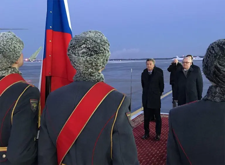 Macri, al llegar a Rusia: "Espero que podamos abrir campos de cooperación"