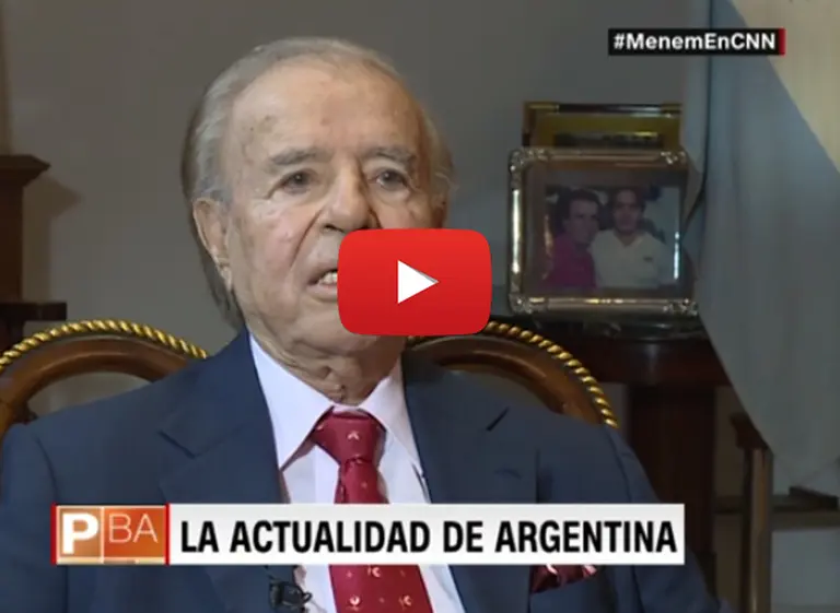 Video: "En todos los gobiernos, salvo el mí­o, hubo corrupción", afirmó Menem