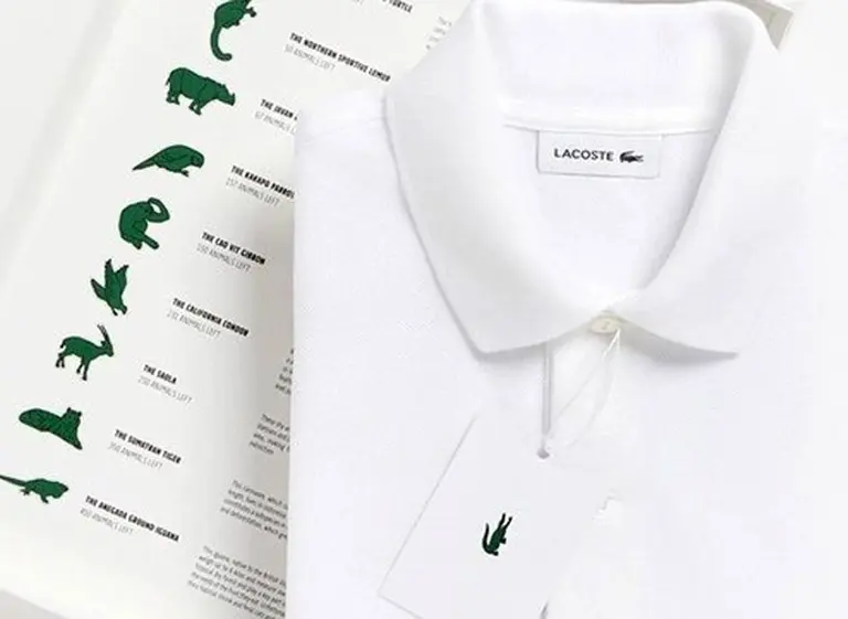 Lacoste cambia su clásico cocodrilo por animales en peligro de extinción