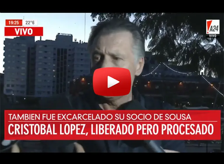 ¿Qué dijo Cristóbal López al salir de la cárcel de Ezeiza?