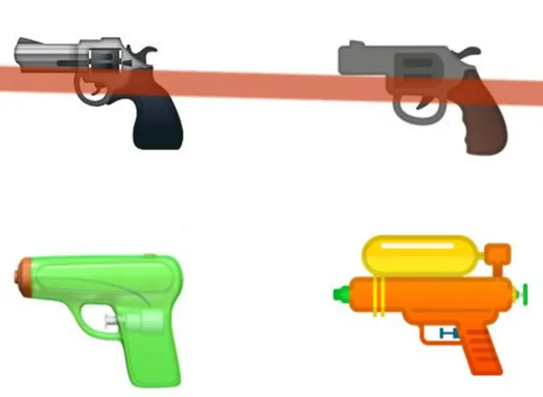 Facebook y Google eliminan emoji de pistola y usarán una de agua