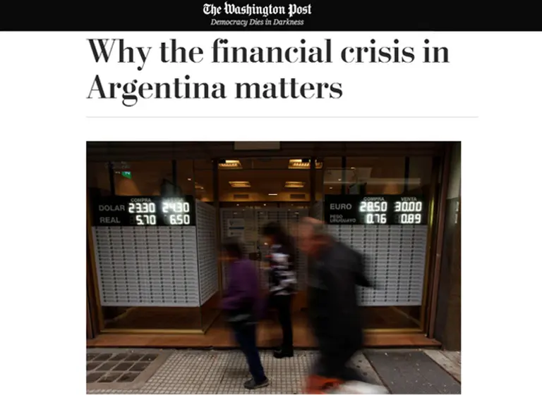 The Washington Post se pregunta si la crisis argentina "es el inicio de un crack financiero" mundial