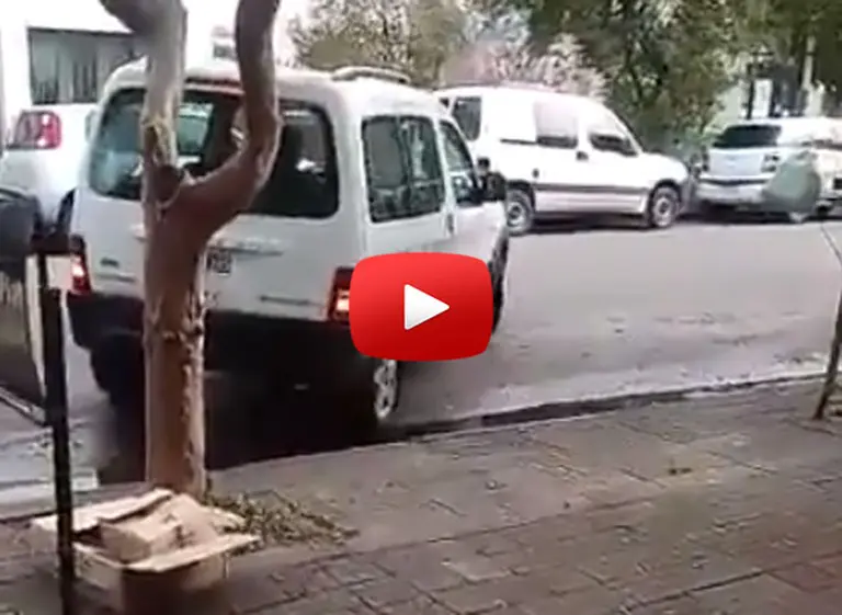 Insólito: intentó estacionar en una cuadra vací­a, no pudo y decidió irse