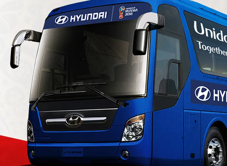 El micro de Hyundai que trasladará a la Selección en Rusia 2018 ya tiene su frase "alentadora"