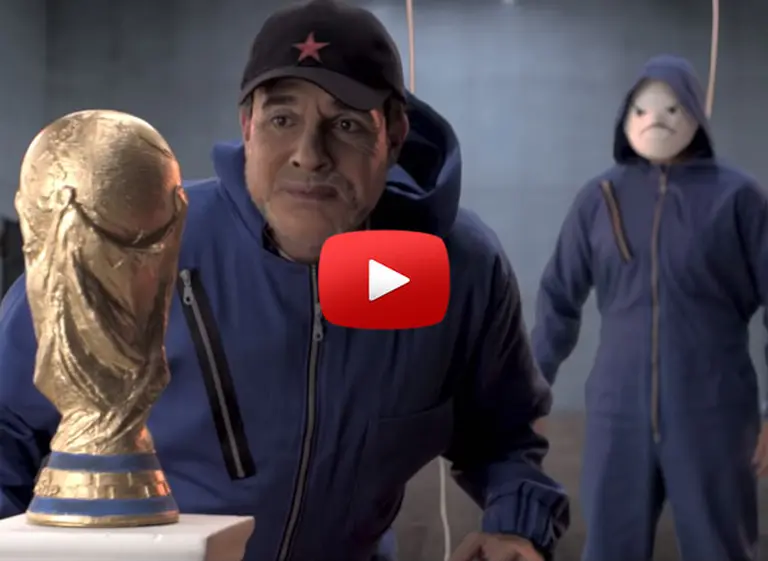 Bossi la rompió de acá a Rusia: "La Copa no se mancha", con Diego y Messi antes del Mundial