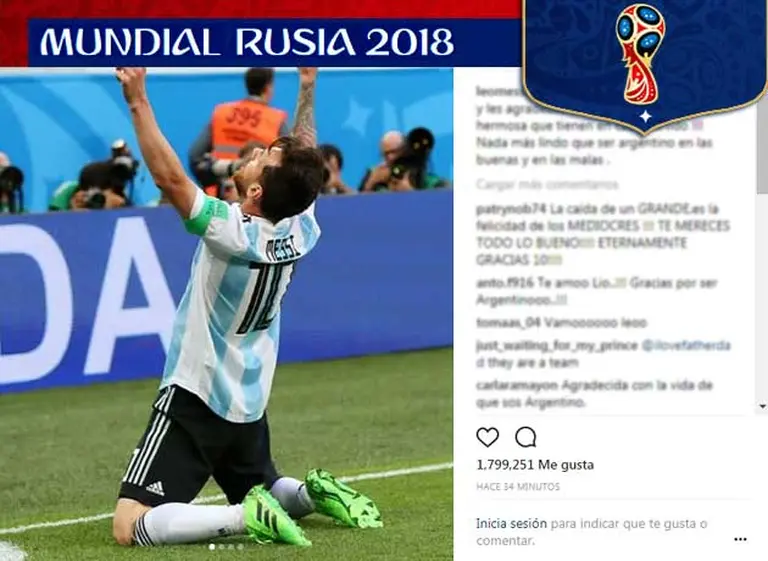 El mensaje de Messi en Instagram tras la clasificación de Argentina a octavos del Mundial