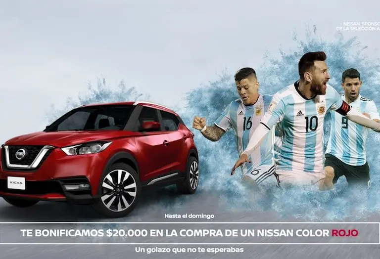 Nissan se suma al festejo por el triunfo de la Selección: lanza un descuento para los autos de color "Rojo"