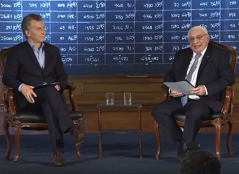 Macri, en su visita a la Bolsa: "Ningún gobernador discute que tenemos que reducir el déficit fiscal"