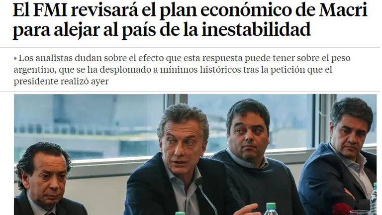 Cómo muestran los medios del mundo la crisis financiera de la Argentina