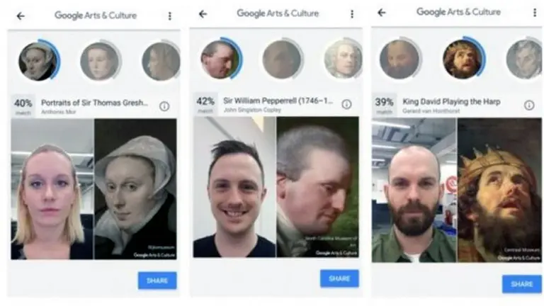 Google lanzó una aplicación que “encuentra a tu doble” en alguna obra de arte famosa