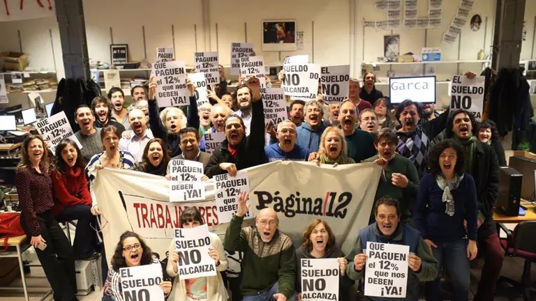 Por primera vez en 32 años no salió el diario Página 12