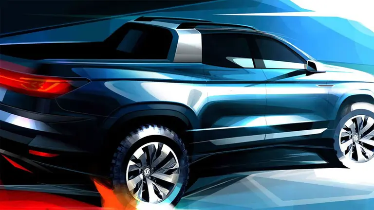 Anticipo: primer boceto oficial de la pick up que Volkswagen presentará en el Salón de San Pablo
