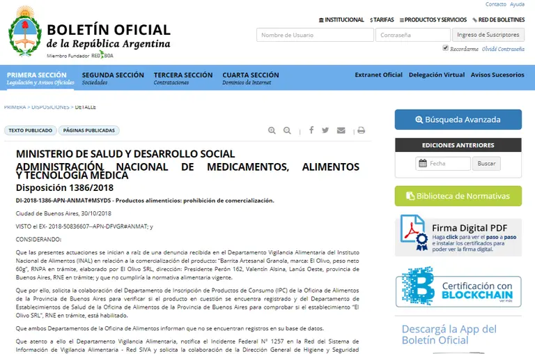 ANMAT prohibió un producto alimenticio de consumo cotidiano, conocé cuál es