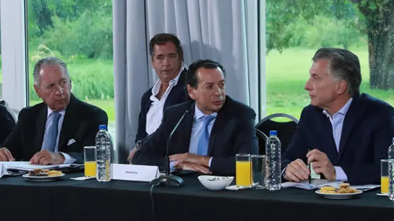 Mauricio Macri y Dante Sica durante la presentación de la VUCE.