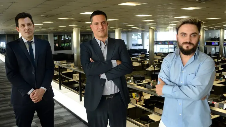 Christian Buteler, Diego Falcone y Ramiro Marra.