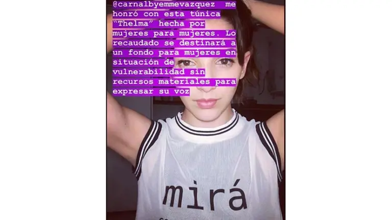 “Mirá como nos ponemos”: Thelma Fardin promocionó una línea de ropa con fines solidarios