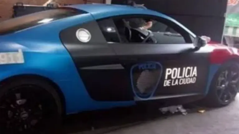 El Audi de los trompos en Palermo fue convertido en patrullero para la Policía de la Ciudad