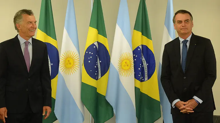 Presidentes: Mauricio Macri y Jair Bolsonaro.