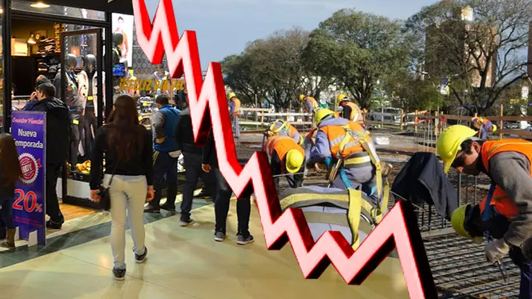 La actividad económica cayó 4,8% en febrero y acumula diez meses de retrocesos