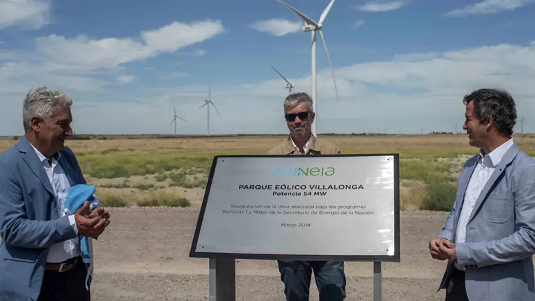 Genneia inauguró un parque eólico en el sur bonaerense