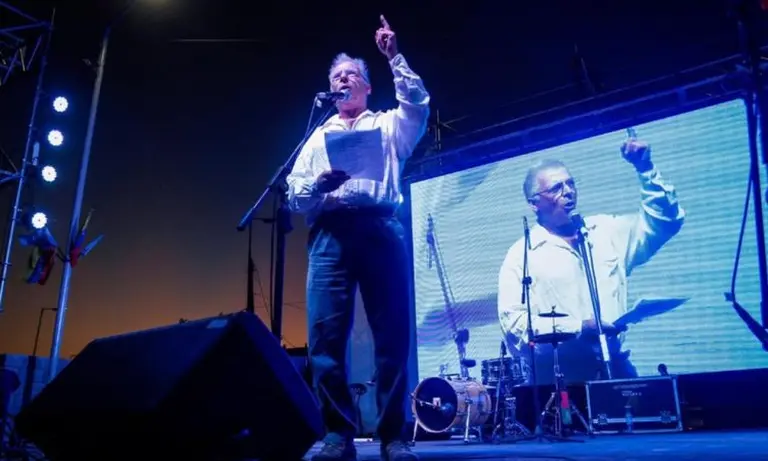 Video: la imitación que Gerardo Romano hizo de Perón en un acto de apoyo a Nicolás Maduro