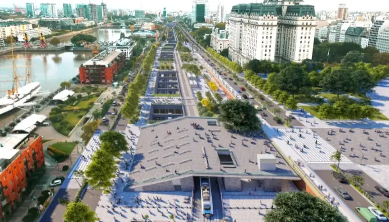 Se podrá cruzar de Plaza de Mayo a Puerto Madero a través de una escalinata