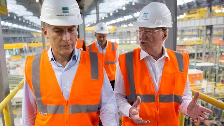 Mauricio Macri y Paolo Rocca, CEO de Techint.