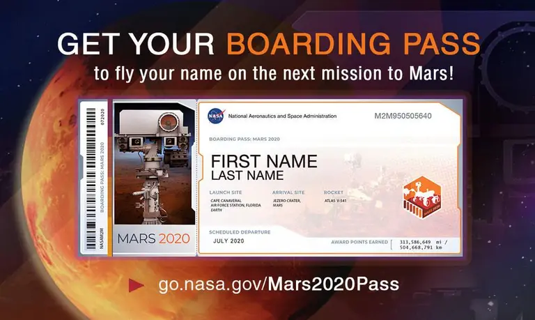 ¿Ya sacaste tu ticket para Marte? La NASA te invita a viajar al planeta rojo con la misión Mars 2020