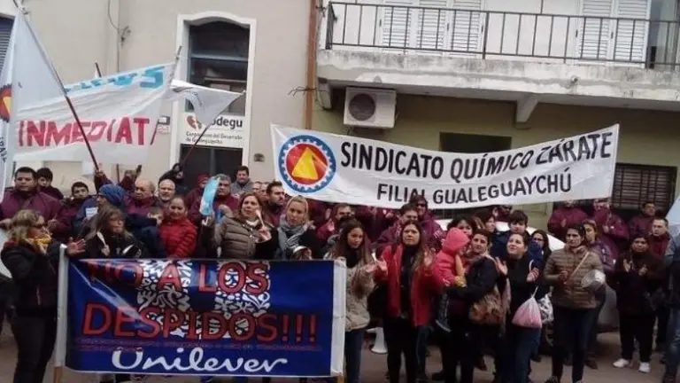 Los trabajadores de Unilever paralizaron la planta de Gualeguaychú