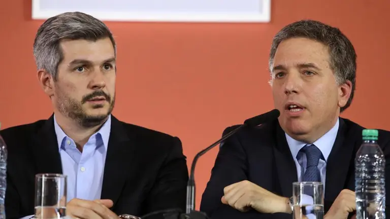 El jefe de Gabinete, Marcos Peña, y el ministro de Hacienda, Nicolás Dujovne.