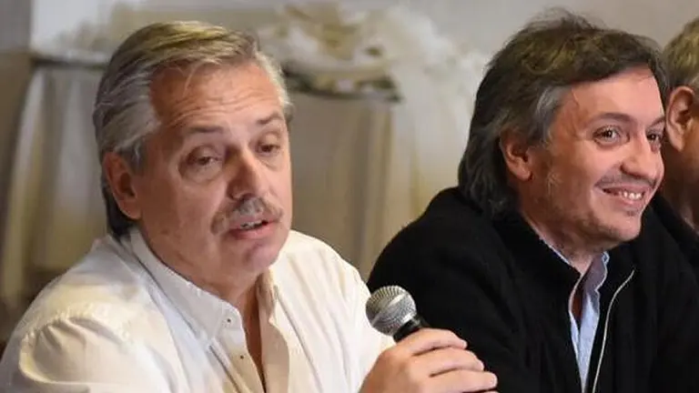 Alberto Fernández y Máximo Kirchner.