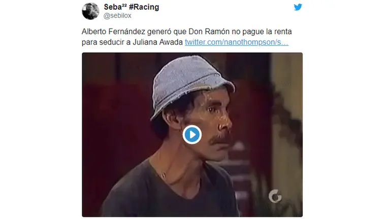 El meme de Alberto Fernández que hizo tendencia a Don Ramón en Twitter