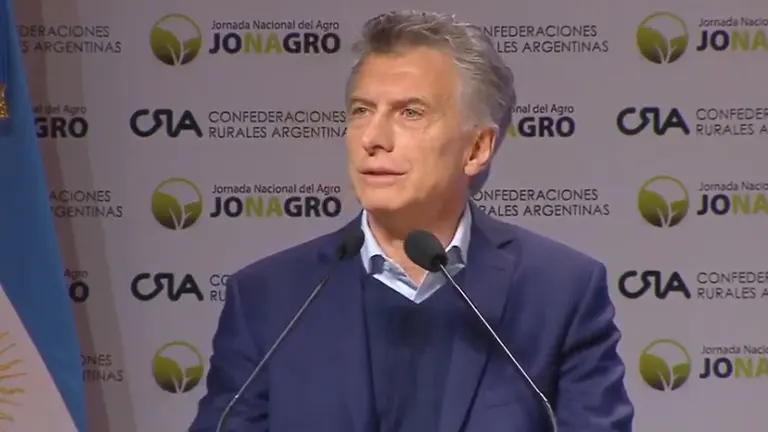 Macri, ante el campo: "Hay que dar pelea, estoy convencido de que podemos y cuento con ustedes"