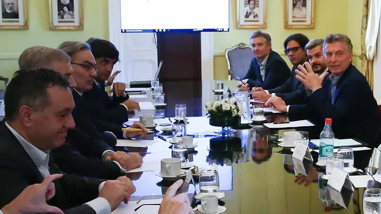 Mauricio Macri y su gabinete.