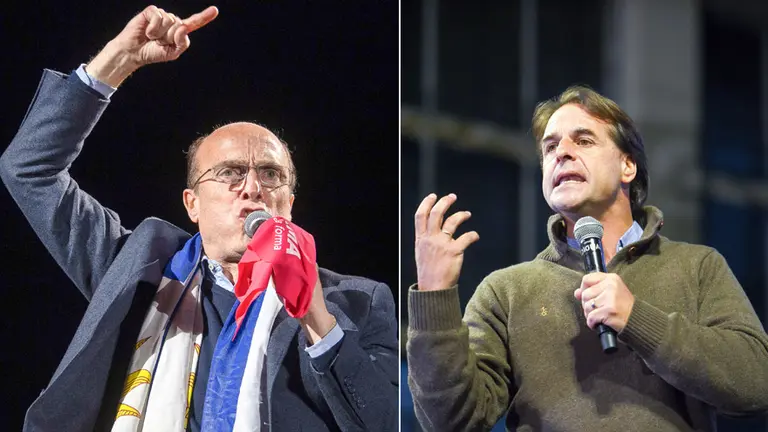 Candidatos: el oficialista Daniel Martínez y el opositor Luis Lacalle Pou.