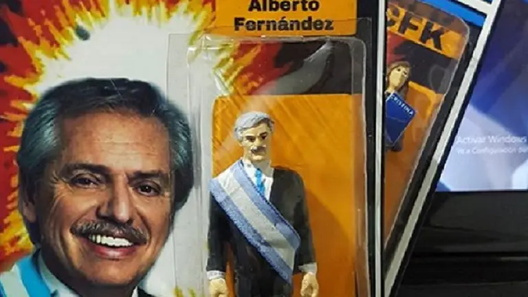 Tras triunfo electoral, el muñeco de Alberto Fernández con la banda presidencial es furor en las redes