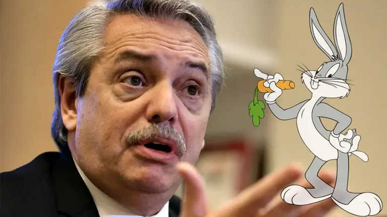 Alberto Fernández criticó a Bugs Bunny: "Es un estafador" y una mala influencia