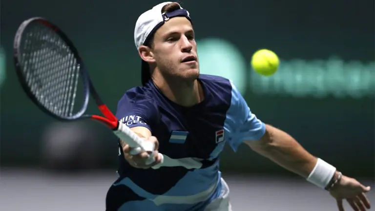 Diego Schwartzman, durante un partido de la reciente Copa Davis.