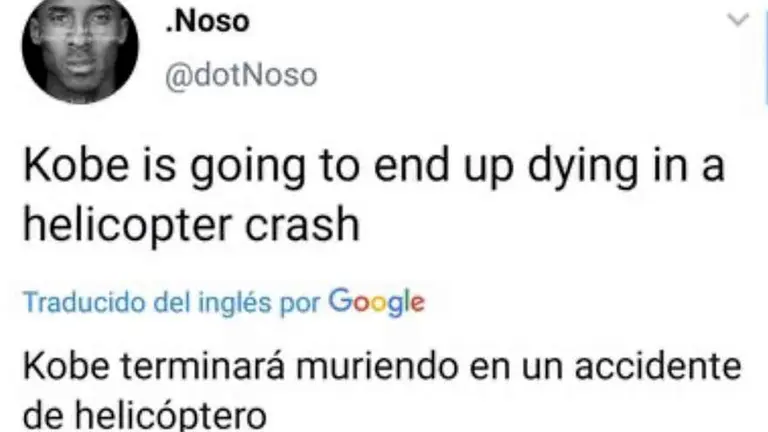 "Kobe terminará muriendo en un accidente de helicóptero": la premonición de un fanático en 2012