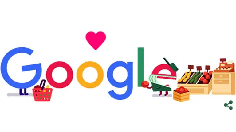 Google agradece con un "doodle" la labor de los trabajadores de supermercados en medio de la pandemia del coronavirus
