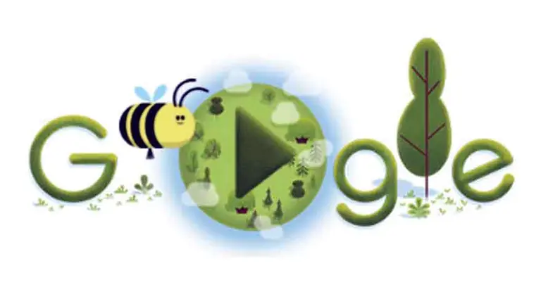 Google dedica su "doodle" a las abejas en el 50 aniversario del Día de la Tierra