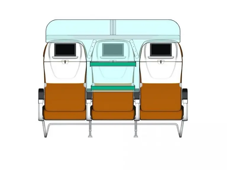 Un revolucionario invento promete garantizar la distancia social entre los pasajeros de los aviones