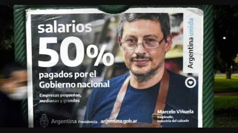 Ayuda para pagar sueldos: tras las críticas, modificarán los polémicos afiches del Gobierno